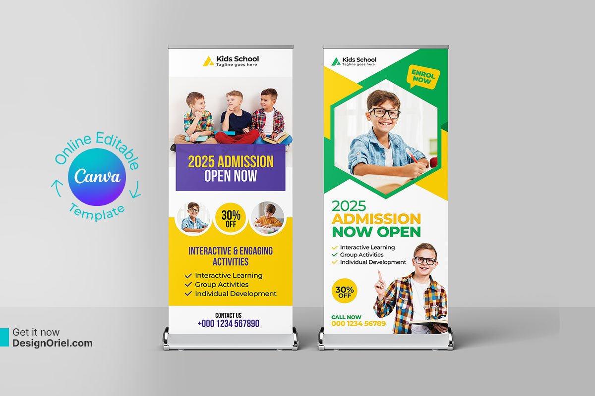 Kids-Education-Rollup-Banner-Design-Canva-emplate-1