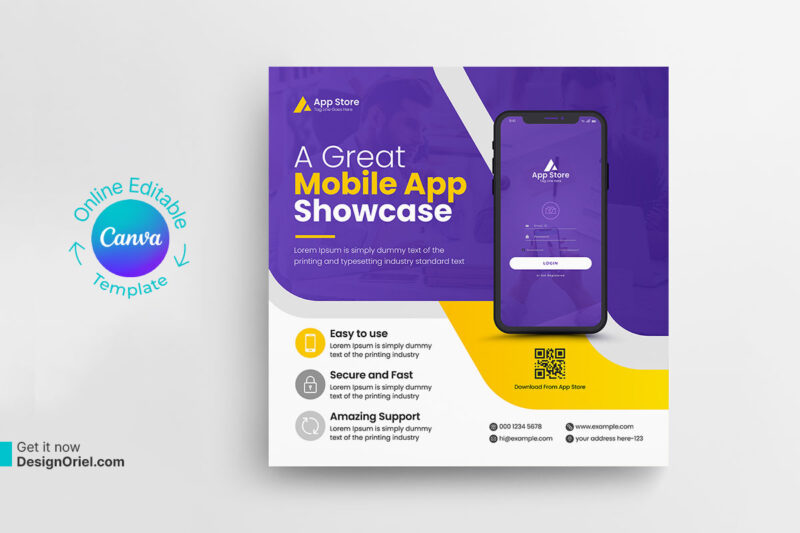Mobile-App-promotion-Social-Media-Post-Canva-Template-1